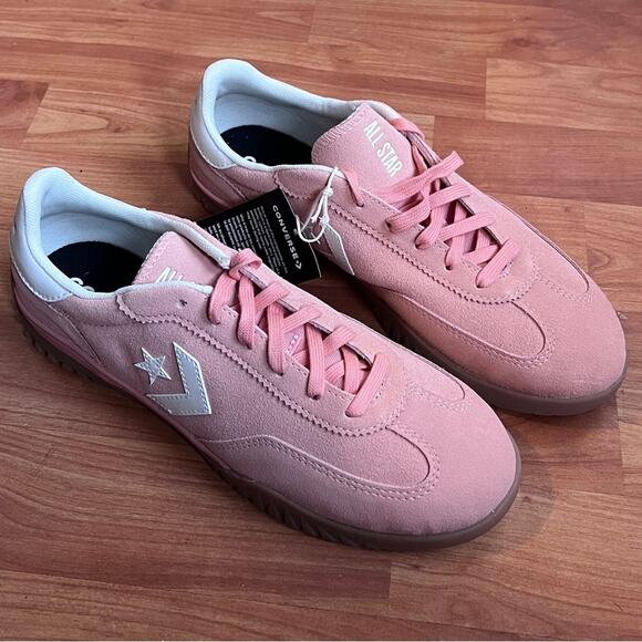 NEW Womens Size 9.5 Converse Run Star Trainer Flamingo Fade Egret Suede Sneaker - Picture 4 of 9